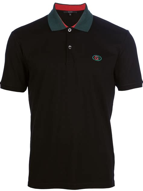 black gucci poli|black Gucci polo shirt.